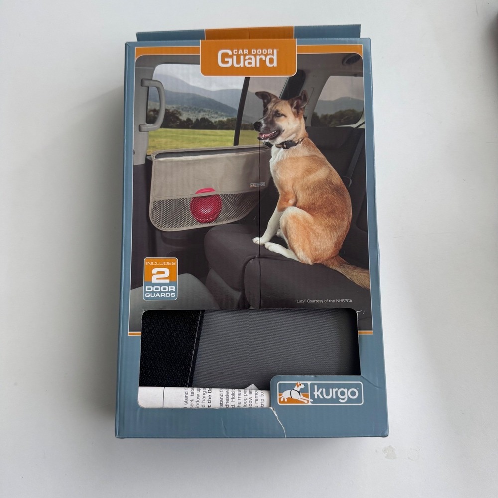 Kurgo Car Door Guard 2 Pack Charcoal Gray Waterproof Universal Fit Pet Protector